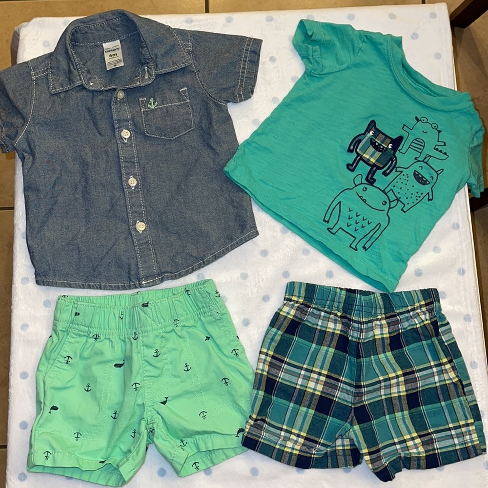 2 outfits. Carter’s 6 Months